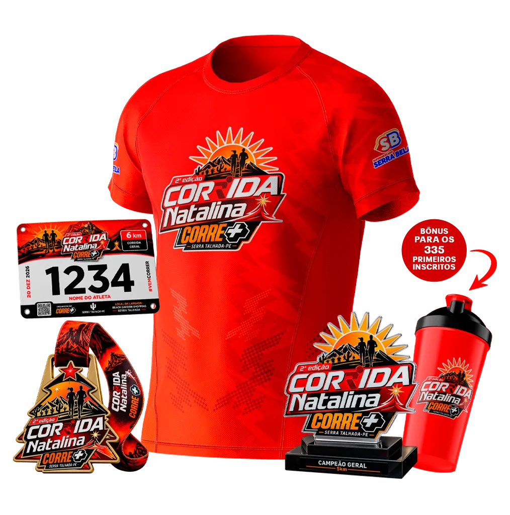Kit exclusivo do atleta da 2ª Corrida Natalina | Corre +