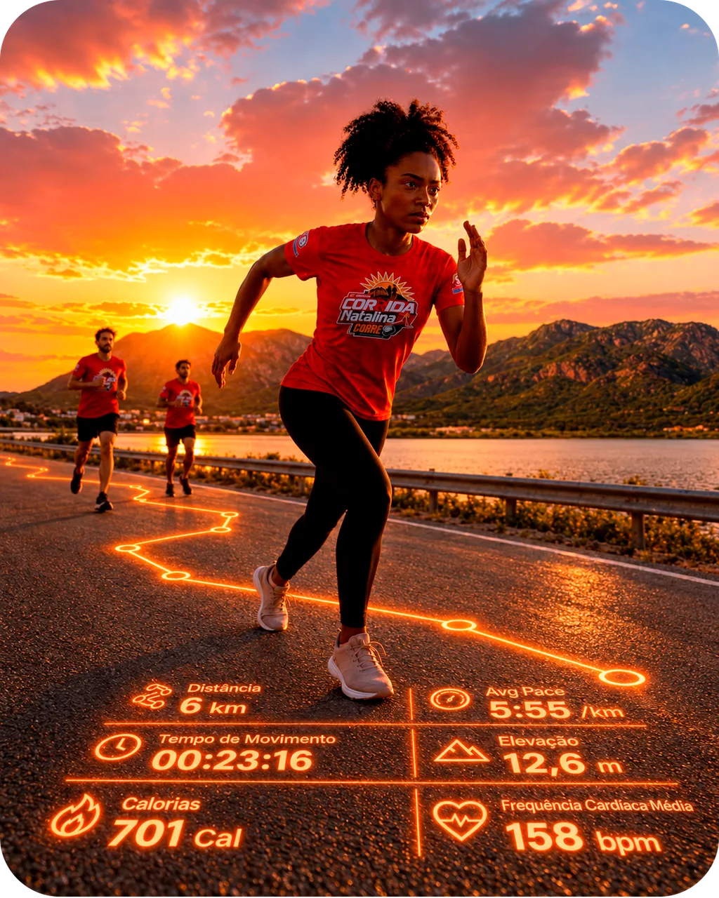 Mapa e estatísticas do percurso oficial da 2ª Corrida Natalina em Serra Talhada